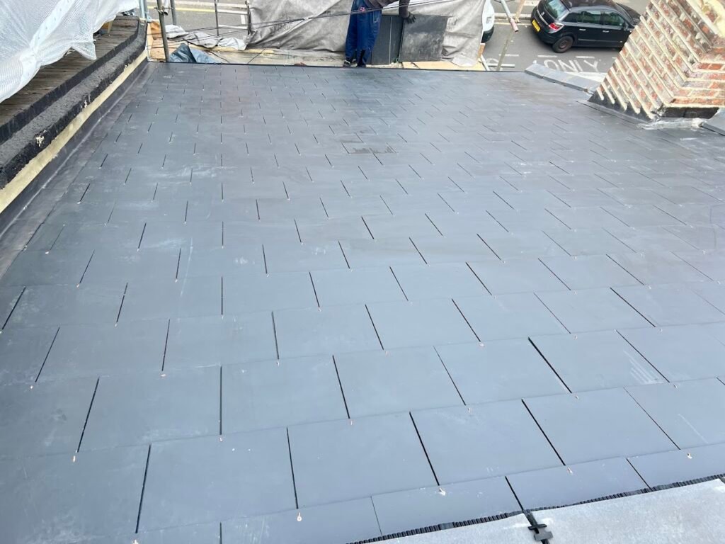 New flat roof installed by Aulakh Roofing